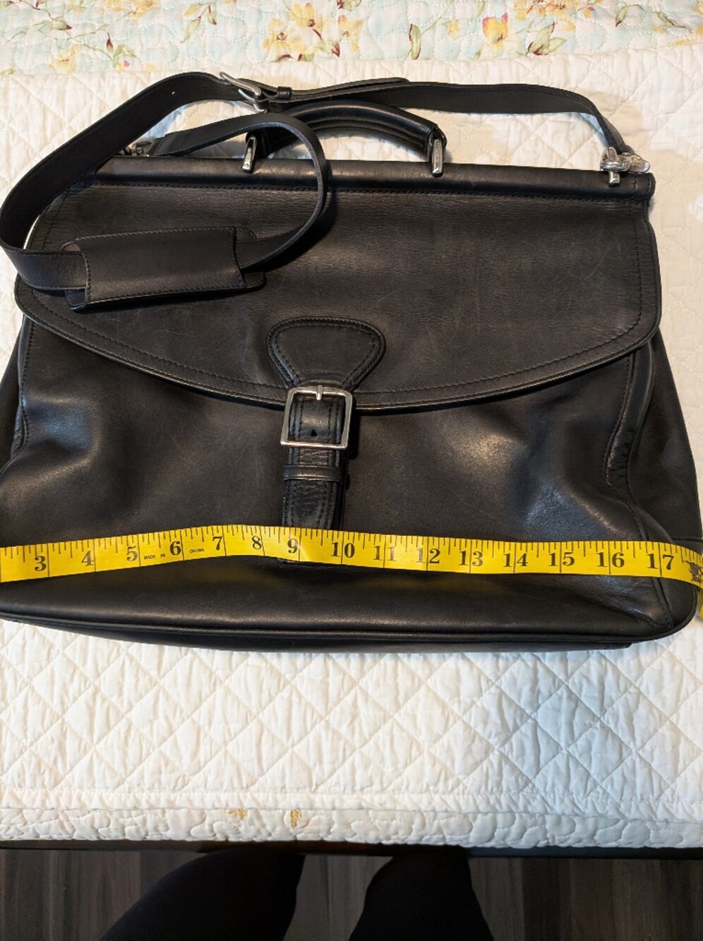 Classic Black Coach F0869-70098 Leather Unisex Briefcase Bag - Picture 13 of 16